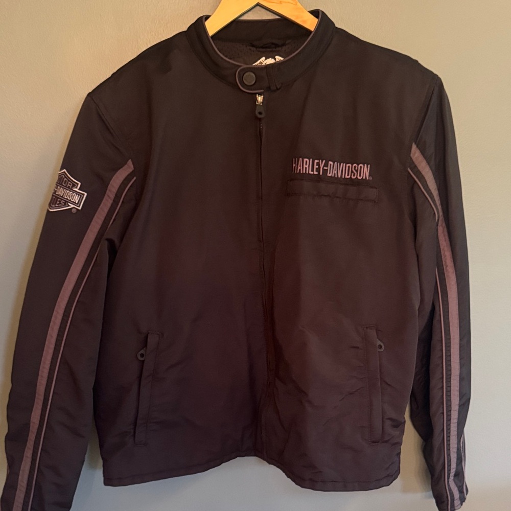 Harley-Davidson Black and Gray Men's Lightweight Jacket